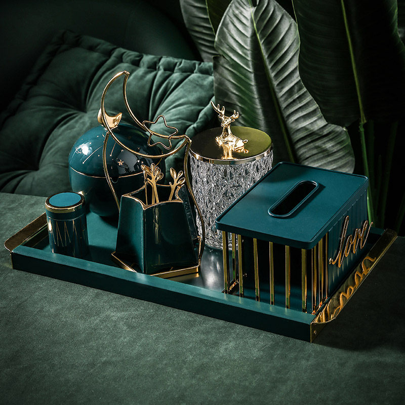 Porcelain One Network Red Tooth Box Nordic in Household Living Room Fashion Creative Ceramic Light - luxury Dental Cartridge