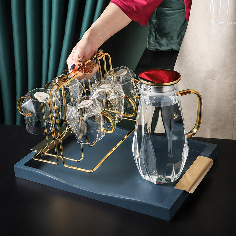 Porcelain wood together with home water glass suit with nursery Nordic wind tea tea cup living-room net red water cup ins