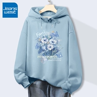 Haze Blue-Zws Blue Miful Painting [320G тяжелый хлопок]