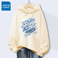 Абрикосовая картина с голубым маслом [320G тяжелый хлопок]