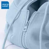 Осенняя синяя толстовка с капюшоном, кардиган с молнией, спортивная куртка