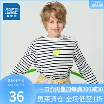 Real Vis Boy Striped T-shirt Spring Autumn Season Children Dress Children Round Collar Fashion Printed Long Sleeve Blouse Coupe