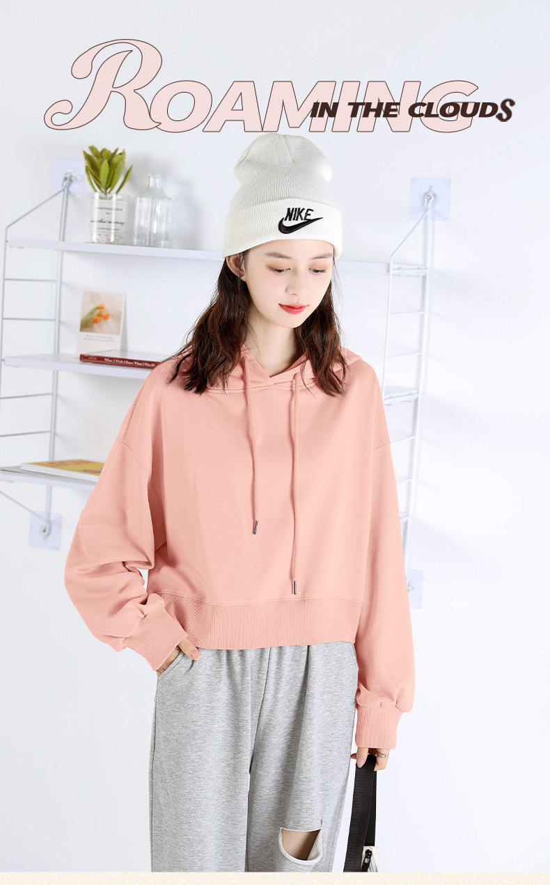 Jeanswest 真维斯 女式短款连帽圆领卫衣 天猫优惠券折后￥49.9包邮（￥119.9-70）24款可选