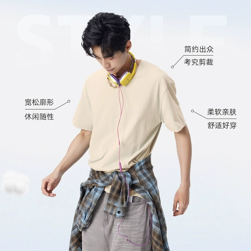 Мужская летняя хлопковая футболка с коротким рукавом