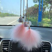 Car Interior Accessories Feather Pendant Mesh Red Car Hung Pendant On-board Rearview Mirror Hanging Accessories Goddess Deposit In The Car