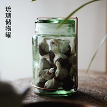 Shengcai glass tea cans innovative glass glass storage cans coffee sealing cans daily moisture-proof glass cans tea storage