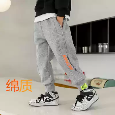 Boys' pants spring model 2021 New Tong boy handsome sports pants cotton children's corset pants casual slacks