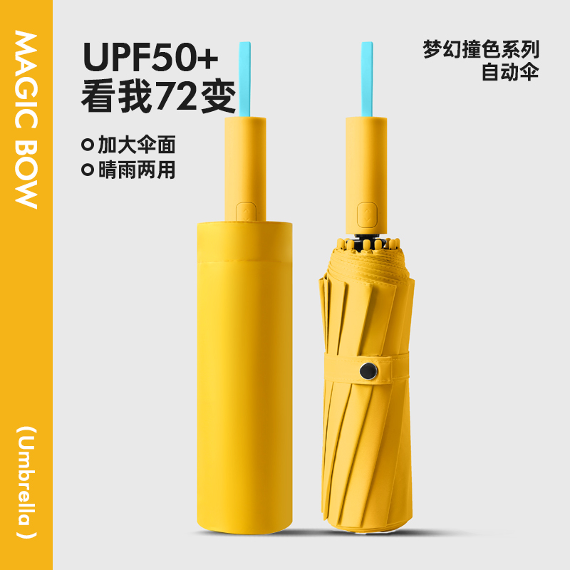 Fully Automatic 72-Bone Sun Umbrella for Women, Dual-Use for Sun and Rain, Men's Sunshade, Uv Protection, Foldable Large Double Umbrella Fully Automatic 72-Bone Sun Umbrella for Women, Dual-Use for Sun and Rain, Men's Sunshade, Uv Protection, Foldable Large Double Umbrella