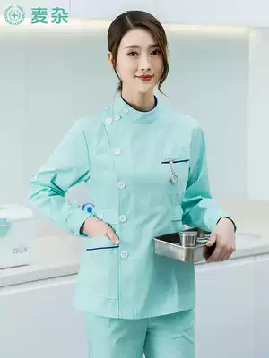 Nurse uniform long-sleeved female two-piece suit Oral emergency dental beautician plastic surgery hospital doctor overalls customization