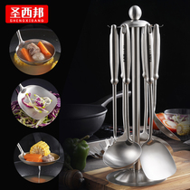 German spatula household stainless steel 304 thick iron stir Stir-fry shovel kitchenware kitchen non-stick pan special silicone shovel