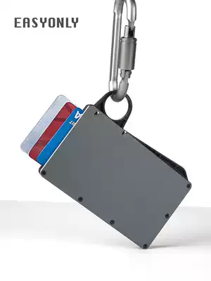 Metal card bag female small ultra-thin card bag one-piece men's anti-degaussing bank card holder large capacity multi-card bag