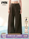 [F426 Official Store]New Loose-Fitting Versatile Retro American-Style Beaded Embroidery Fashion Casual Wide-Leg Pants