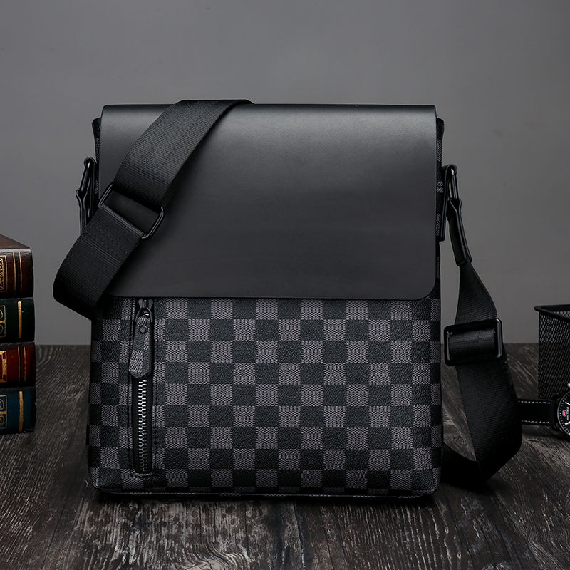 New Men's Bag Men's Bag Single Shoulder Slip Bag Business Leisure Cap Brief Bag