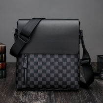 New mens bag genuine leather mens bag one-shoulder Messenger bag business casual clamshell briefcase vertical cowhide backpack