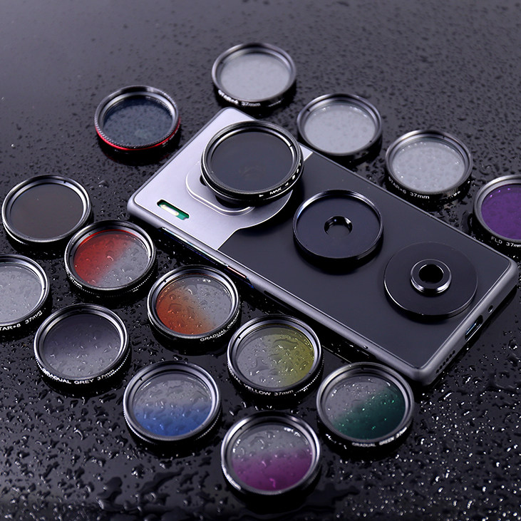 Monocular mobile phone universal UV mirror starlight gradient color CPL dimming polarized light 37 77 67 40 49 52 55 58 62 72 82 8