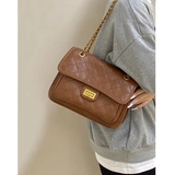 Ретро вместительная и большая сумка через плечо, модная цепь, премиум класс, на цепочке