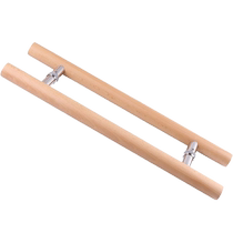 Glass door handle solid wood Chinese door handle handle wooden push-pull armrest log door handle door pair installation