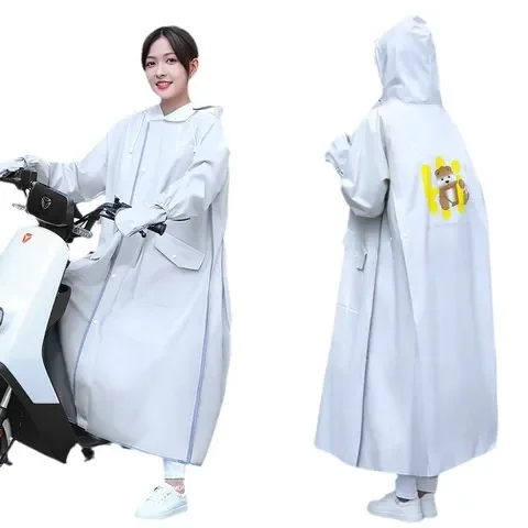 女雨披雨衣电动车雨衣非成人全身eva电瓶车连体一次性