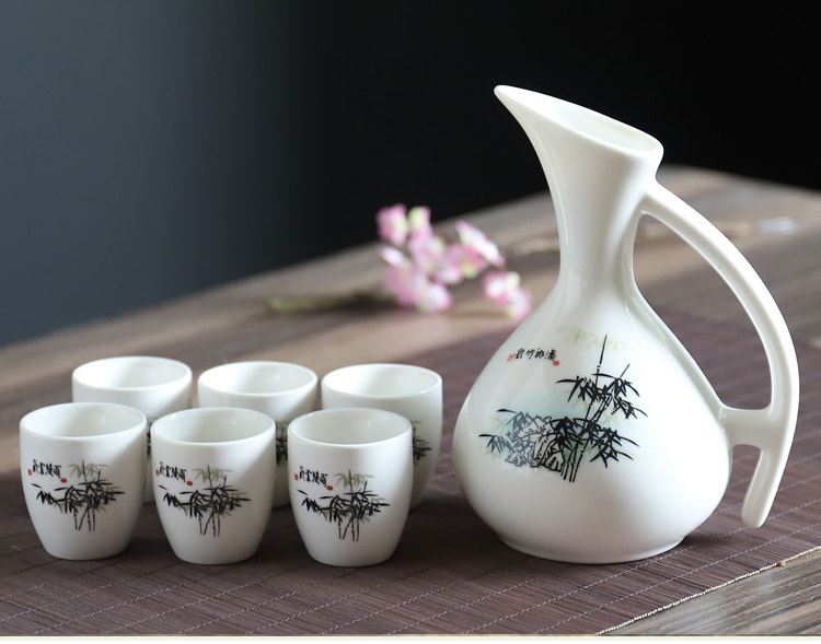 Прозрачное стекло Японское саке набор керамических японский ликер винный набор старинных духов стеклянный кувшин стеклянный кусаются стекло