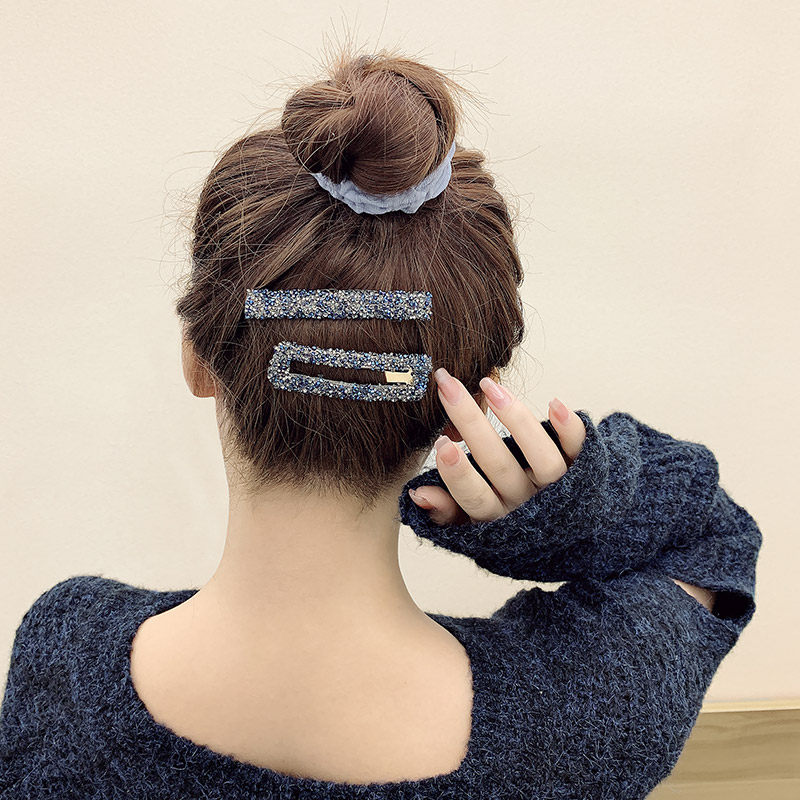 South Korea's head hairclip Net red 2020 new one-word clip headgear high-end banghai clip broken hair hair clip