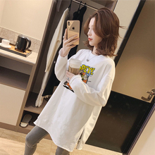纯棉长袖t恤女撞色上衣日系裙子宽松