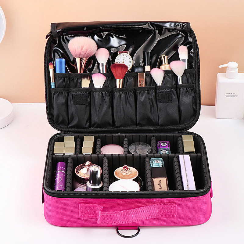 Sub-format Makeup Bag Portable Large Capacity Professional Makeup Artist Cosmetic containing package Embroidered Kit containing box