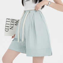 Maternity shorts summer thin style outer wear drapey belly wide leg pants 2024 new large size loose five-point pants
