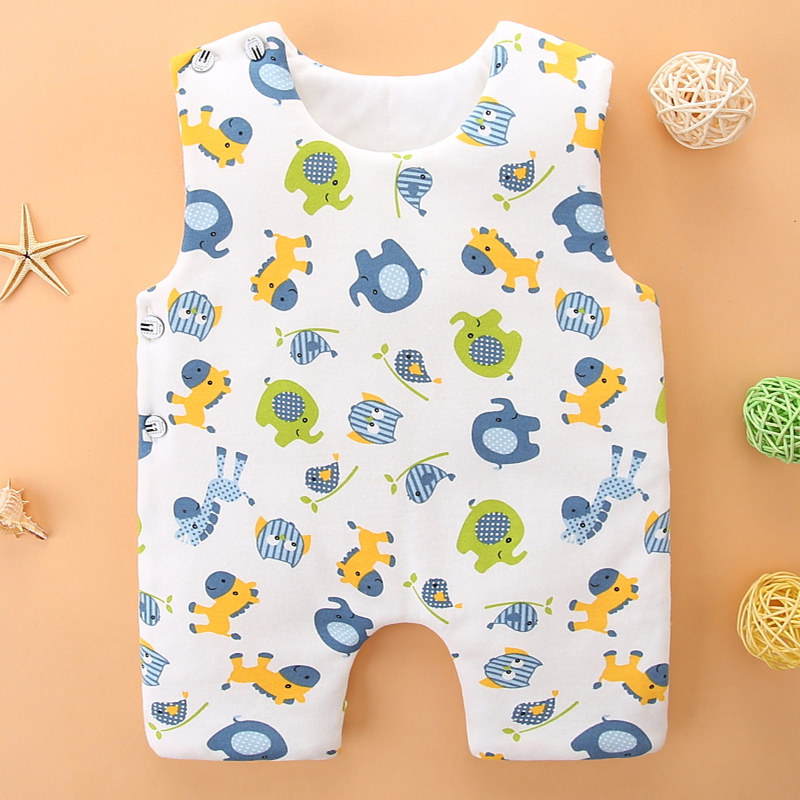 Baby belly half backward and belly in spring and summer thin baby leg cotton newborn with leg child with a baby's vest for pocket