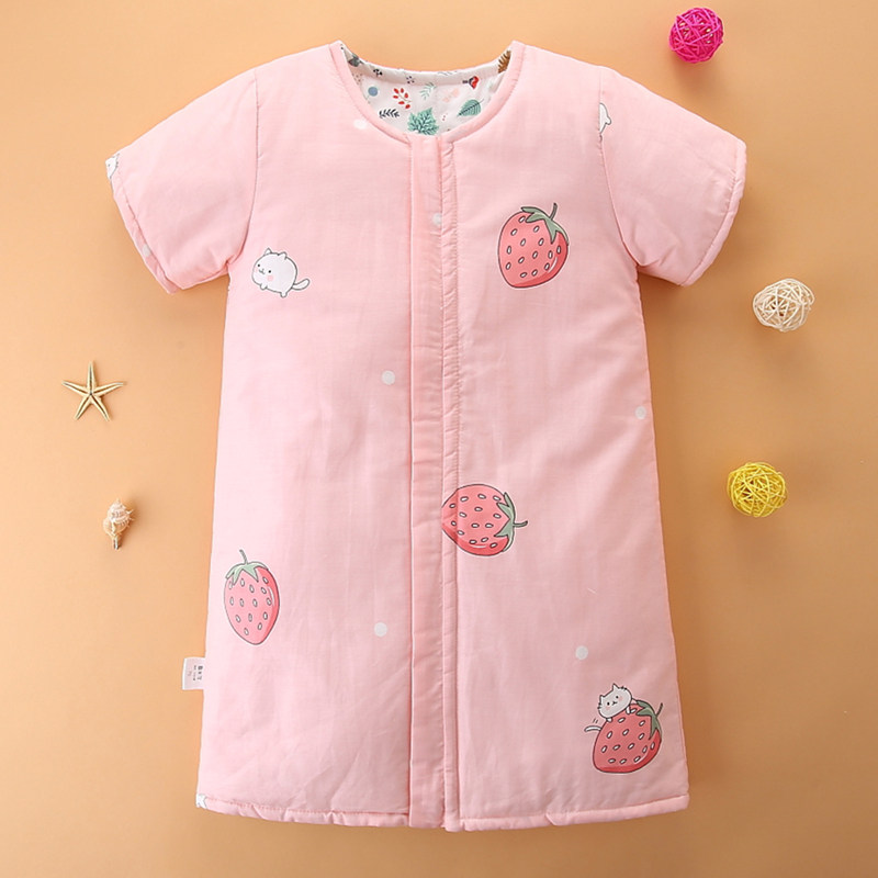 Baby sleeping bag autumn and winter thick cotton middle-aged children's anti-kick quilt artifact baby vest pajamas for all seasons