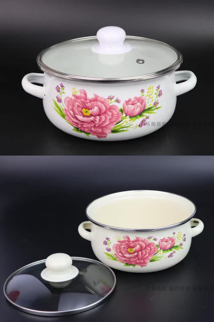 Special processing small enamel pot enamel pot simmering enamel cooking noodles milk pan, enamel basin