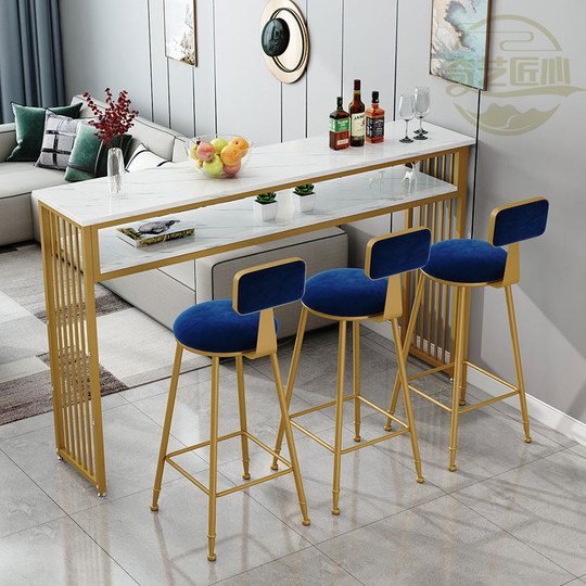 Nordic wall bar table home living room partition balcony long table by the window table high table light luxury bar table and chairs