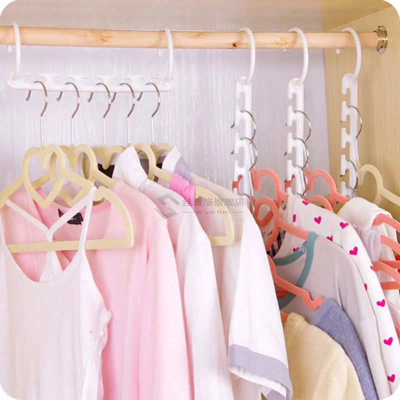 1pc Plastic Clothes Hanger Wardrobe Storage Rack for Closet