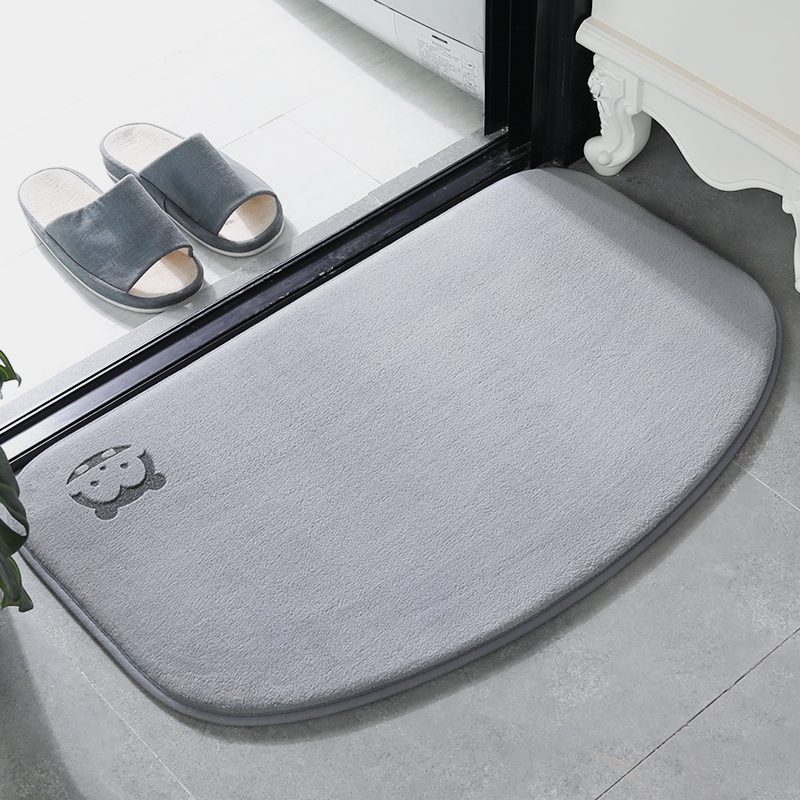 Toilet floor mat bathroom doorway suction foot pad toilet non-slip carpet door mat into the door mat toilet semicircle