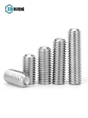 304 stainless steel concave end tightening screw national standard machine meter headless hexagon socket top wire M6M8M10M12M14