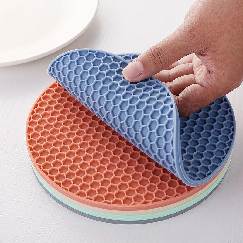 Silicone Heat Insulation Mat Table Mat Pan Cushion Anti-Burn Mat Dish Mat Bowl Mat Meal Cushion Round Cup Cushion Round Cup Cushion Home-Taobao