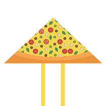 Beautiful outdoor kites for students and adults Pizza painted handmade kites DIY personalized customized kites with good looks