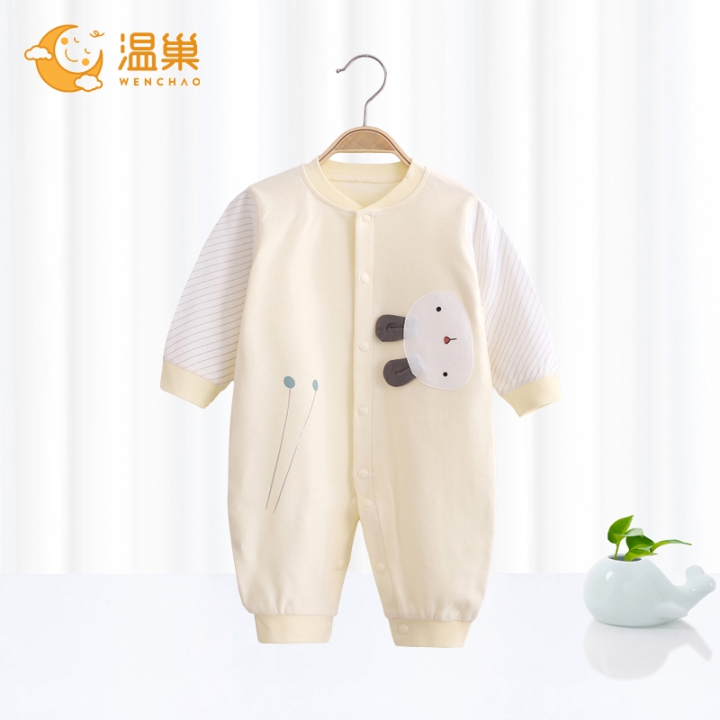 Baby clothes cotton spring clothes newborn ha clothes female climbing clothes cotton male newborn baby pajamas spring and autumn