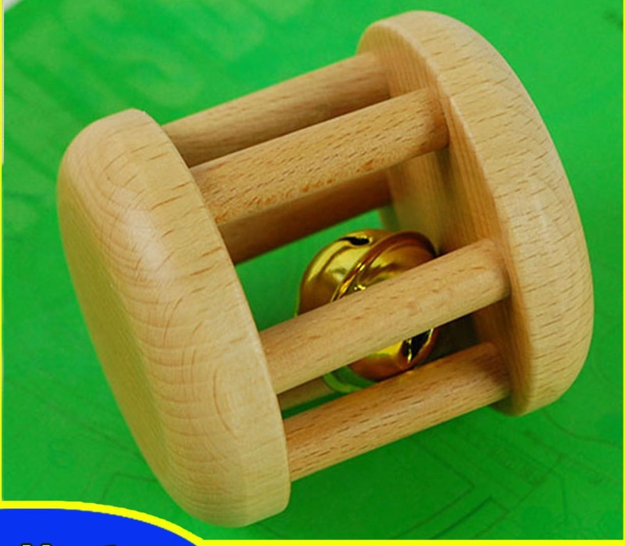 Montessori NIDO Neonatal develops auditory sensory grasp with bell cylinder