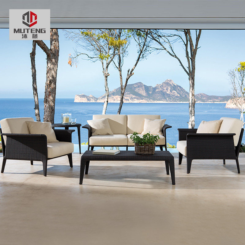 Outdoor sofa courtyard casual open-air balcony Nordic outdoor villa garden waterproof single double rattan rattan chair