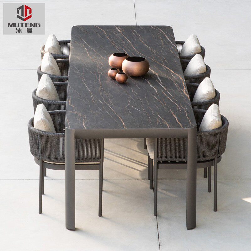 Outdoor Table And Chairs Patio Outdoor outdoor villa Balcony Garden waterproof rattan Rattan Chair Leisure Minima Bar Chair Bar-Taobao