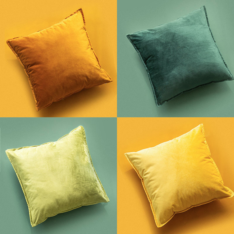 Pillowcase without core pillow office cushion home fabric sofa modern simple living room mutton square pillow