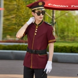 帛保 Летняя рубашка для работы, короткий рукав, облегающий крой