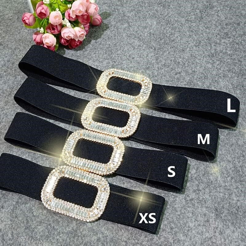 New Latin dance belt diamond-studded Latin dance dress women's belt dancing accessories dance girdle square diamond elastic belt