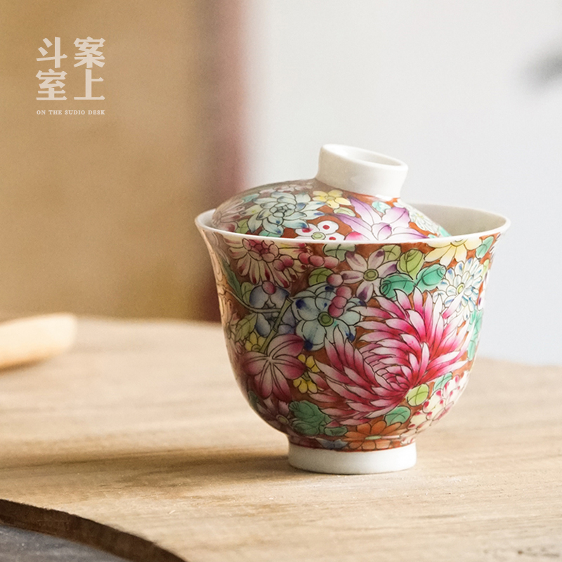 Special selection Jingdezhen pure hand - made antique dishes of the cup of tea bowl, hand - drawn tea bowl small porcelain paste 80ml
