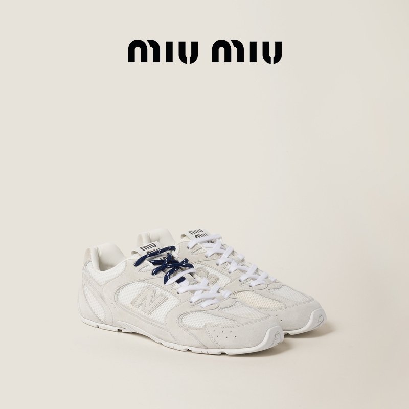Miumiu Newbalance X Miumiu530 Suede Cow Leather Mesh Sneakers Miumiu Newbalance X Miumiu530 Suede Cow Leather Mesh Sneakers