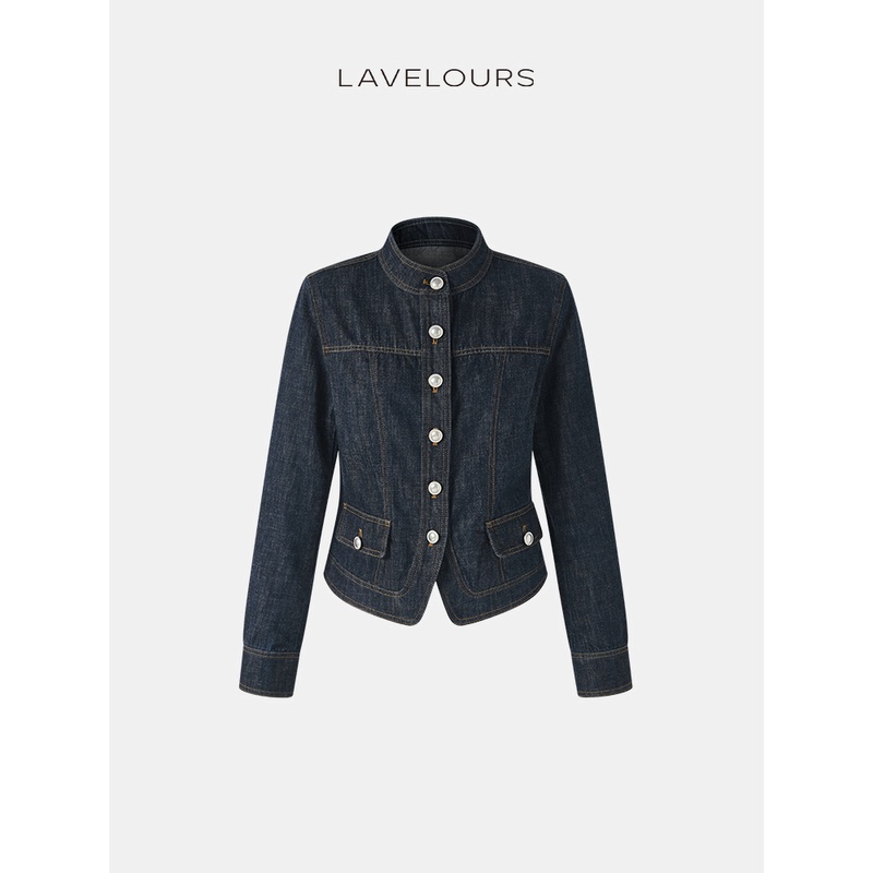 Lavelours X Kuroki Collaboration Japanese Okayama Organic Cotton Slim Fit Denim Jacket Casual Denim Clothing