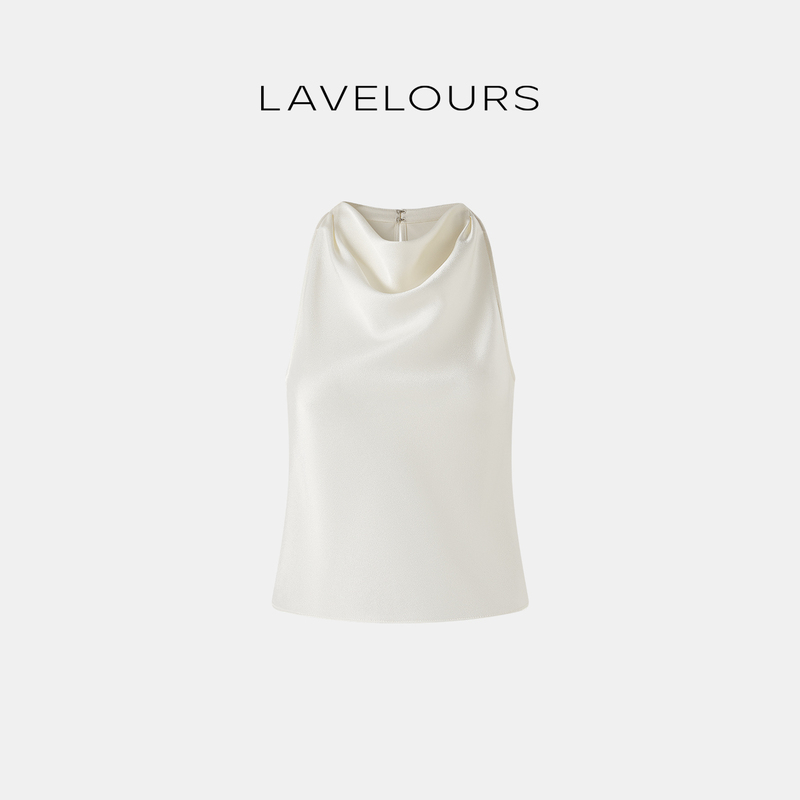 Lavelours White Halter Neck Tank Top for Women, Loose, Thin, Simple, Casual, Sleeveless, Stylish Top for Summer