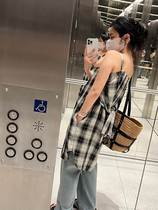 Dime 2022 Summer new French style small crowdDesign High sense harness lined with shoulder one-piece dress