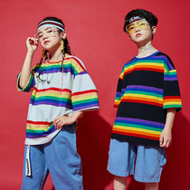 Girl Street Dance Tide Bottling Boy Summer Loose Two Sets 61 Childrens Day Performance Hip Hop Hiphop Tide Suits