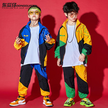 Children Hip Hop Trend Suit Boy Street Dance Wave Dress Handsome Young Kids Hiphop Jazz Costumes Walk Show Out
